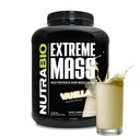 NutraBio Extreme Mass Gainer Protein Powder, 53G Protein, Clean Weight Gainer, Öka Muscle Mass, Full Spectrum Amino Acid - Vanilla, 6 Pound