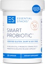 Essential Stacks Smart Probiotic - 50 miljarder CFUs, 11 Probiotic Strains, 2 Prebiotika, fördröjda frisättning Capsules - En daglig probiotisk prebiotisk för kvinnor och män (30 kapslar)