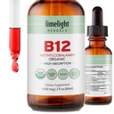 USDA Organic Vitamin B12 Liquid Drops - 5000 mcg Methylcobalamin - Sublingual, Fast-Absorbing Vegan Supplement - Energy, Metabolism, Brain, Heart & Immune Support - Alkoholfri, 60 portioner, USA Made