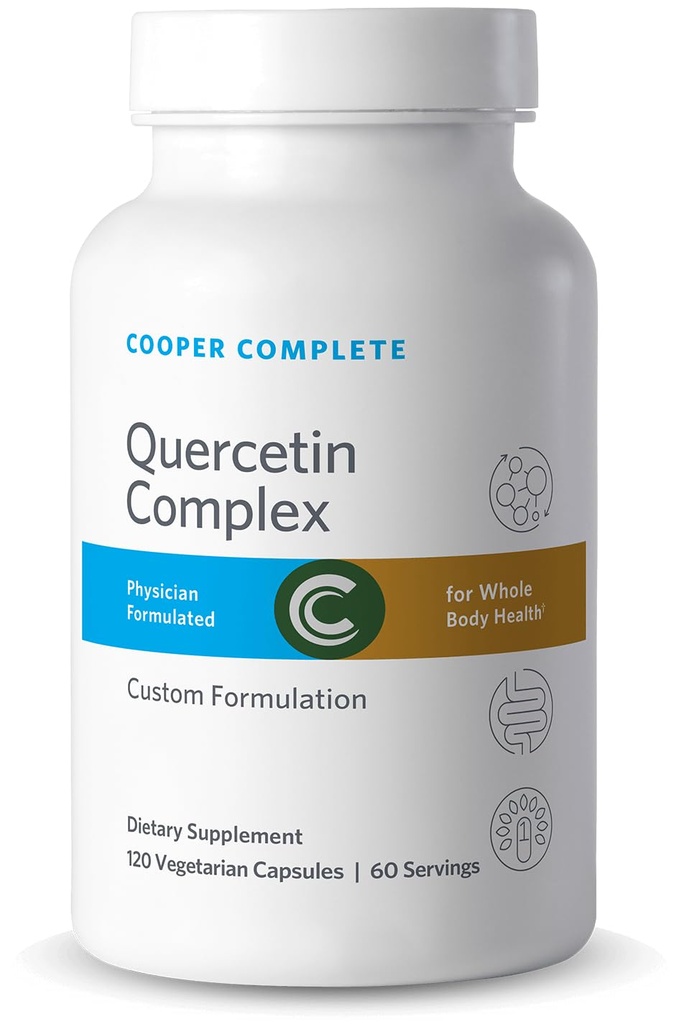 Cooper Complete Quercetin Complex med Stinginging Nettles, Bromelain och Vitamin C. 120 kapslar. Förpackning med 1