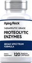 Piping Rock Proteolytic Enzymes Supplement | 120 kapslar | Bredspektrumkomplex | Vegetarisk, icke-GMO, Glutenfri