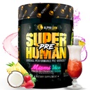 ALPHA LION Superhuman Pre Workout Powder, Beta Alanine, L-Taurine & Tri-Source koffein för hållbar energi och fokus, Nitric Oxide & Citrulline för pump (21 portioner, Miami Vice)