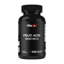Folsyra 1 mg (1000 mcg) (Vitamin B9) - 500 vegetariska tabletter - en väsentlig prenatal och postnatal vitamin
