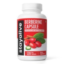 STAY ALIVE Premium Berberine med Ceylon Cinnamon, 3-i-1 Komplex med Berberine HCL 1200mg & Bitter Gourd Extract, 120 kapslar, extra styrka pulver, icke-GMO & Gluten-Free Supplement
