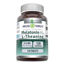 Fantastiska formler Melatonin Plus L-Theanine 15.5 Mg | Tabletter Supplement | Icke-GMO | Gluten-Free | Tillverkad i USA (1 Pack | 120 Count)