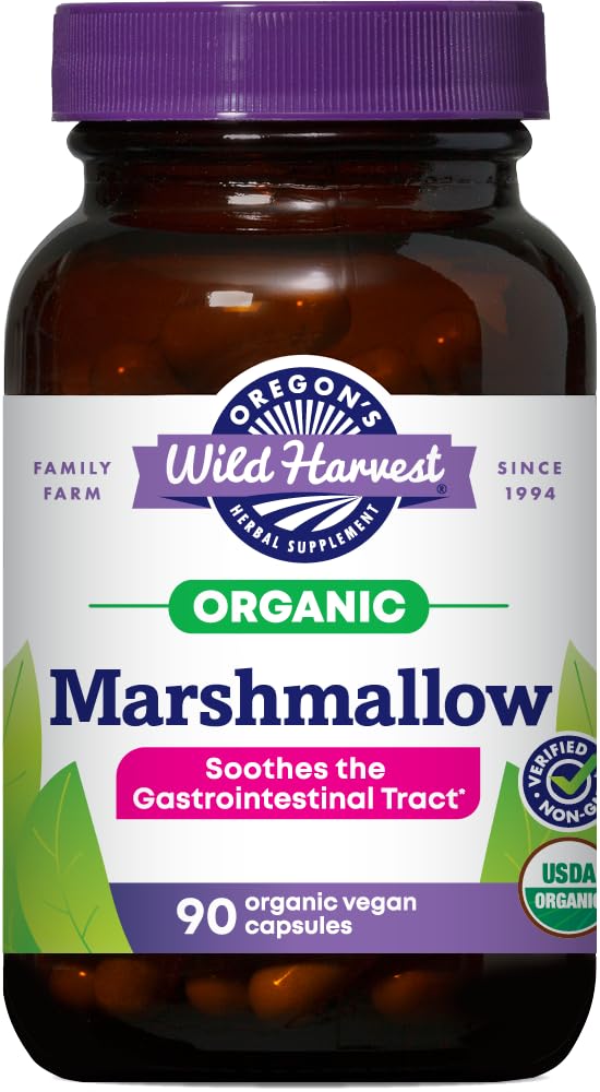 Oregons Wild Harvest Marshmallow Organic Herbal Supplement, 90 Count
