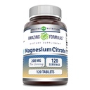 Fantastiska formler Magnesium Citrate | 200 Mg tabletter | Mineral Supplement | Non-GMO | Gluten Free | Made in USA (1 Pack, 120 Count)