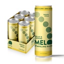 Melo Sparkling Kava Drink, Banana Cream, Sugar Free Non Alcoholic Drinks with Zero Calories, Gluten Free, Vegan, 100% Natural Mocktail with 100mg Kava Root per Drink, 6 Pack, 12 oz Cans