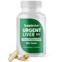 Urgent Liver 911 Herbal Liver Support Supplement Liver Cleanse Detox & Repair Formel med mjölk Thistle Silymarin Dandelion Root och Artichoke Extract för Liver Health, 60 kapslar (1)