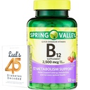 Spring Valley Vitamin B12 Quick-Dissolve Tablets Dietary Supplement | Vitamin B12 2500 mcg | B Vitaminer | Vitamin B12 Komplex för kvinnor och män | 120 tabletter Bundle med Luals 45 Diabetes Avkodade