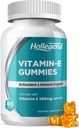 Vitamin E Gummies 268mg 400 IE, Natural Vitamin E Chewable Supplement för vuxna, kvinnor och män, hud och immunhälsa, antioxidant, orange smak, 60 greve