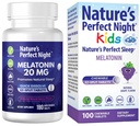 Nature's Perfect Night Bundle | Melatonin 20mg | Kids Melatonin 1mg | 180 greve | 100 greve | Sugar Free | Gluten Free | Non-GMO | Vegan