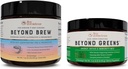 Live Conscious Beyond Greens & Beyond Brew | Delicious Greens Powder för uppblåstning + Mushroom Superfood Coffee Alternativ koffeinfri