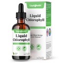 LIQUIDHEALTH Liquid Chlorophyll Drops - Intern Deodorizer, Liver Detox, Immune Support, Promote Collagen for Hair & Skin, Stop Bad Breath, Reduce Appetite - Made in the USA, Vegan, Non-GMO (2 oz)
