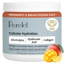 Perel Hydration Powder, Electrolyte Supplement med Collagen & Hyaluronic Acid, Mango Lemonade Flavor, Soy & Gluten Free, Non GMO, No Added Sugar, 28 Servings