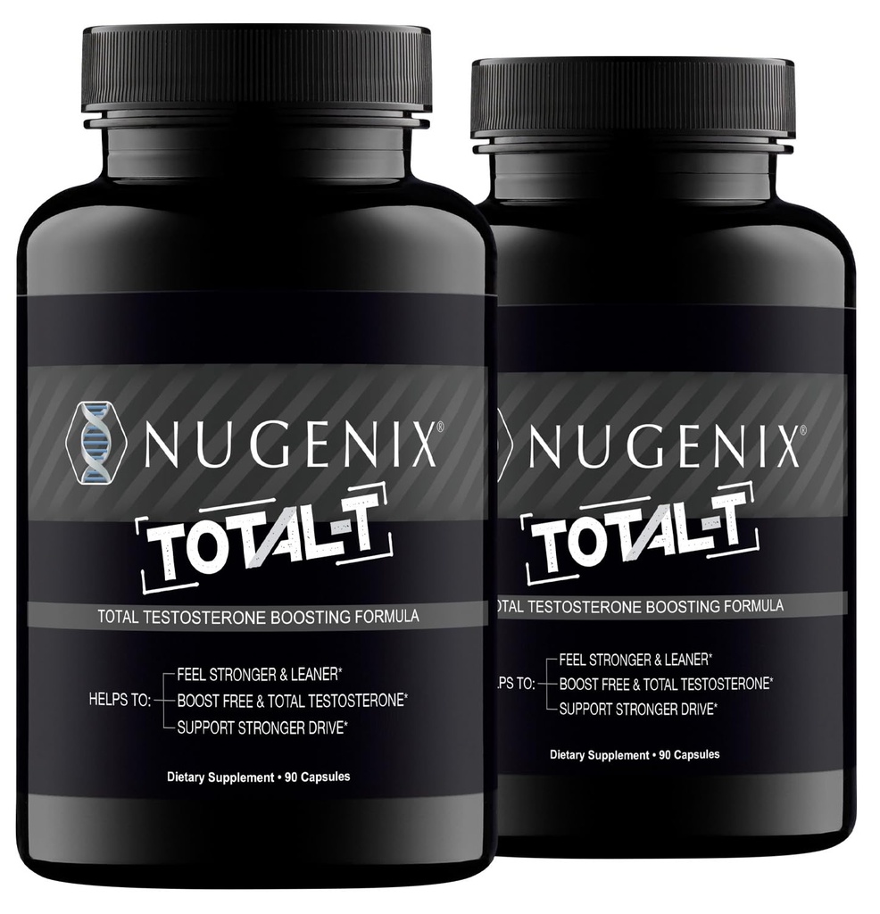 Nugenix Total-T, Gratis och Total Testosteron Booster Supplement för Män, 180 Count