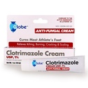 Globe Clotrimazole Antifungal Cream 1% USP (1 oz), Anti Fungal Behandling, lindrar klåda, brinnande, sprickning och skalning associerade idrottare fot, Jock Itch, Ringworm och mer