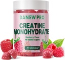 Kreatinmonohydrat Gummies för män och kvinnor-5g av kreatinmonohydrat per portion - sockerfri, Vegan, hallon smak, 120 greve