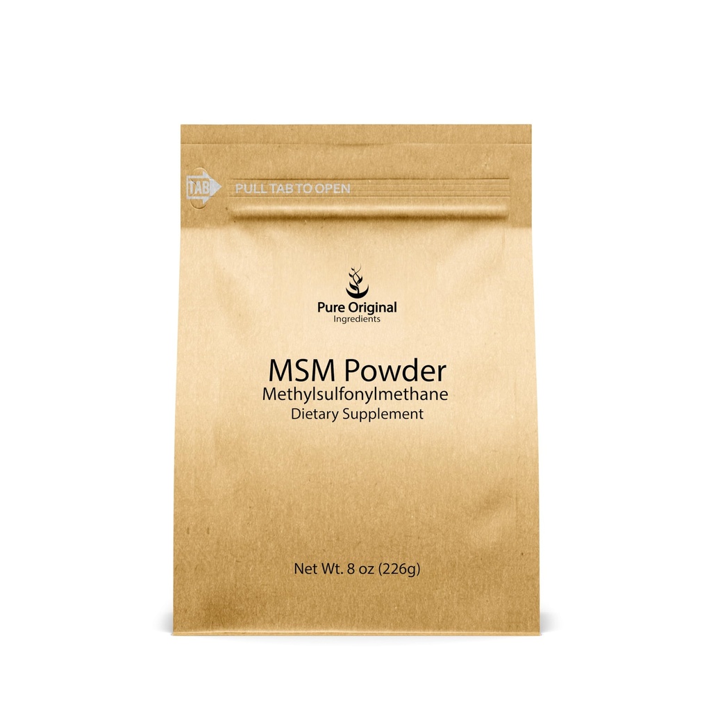 PURE ORIGINAL INGREDIENTS Methylsulfonylmetan (8 oz) MSM, Natural Sulfur, Kosttillskott