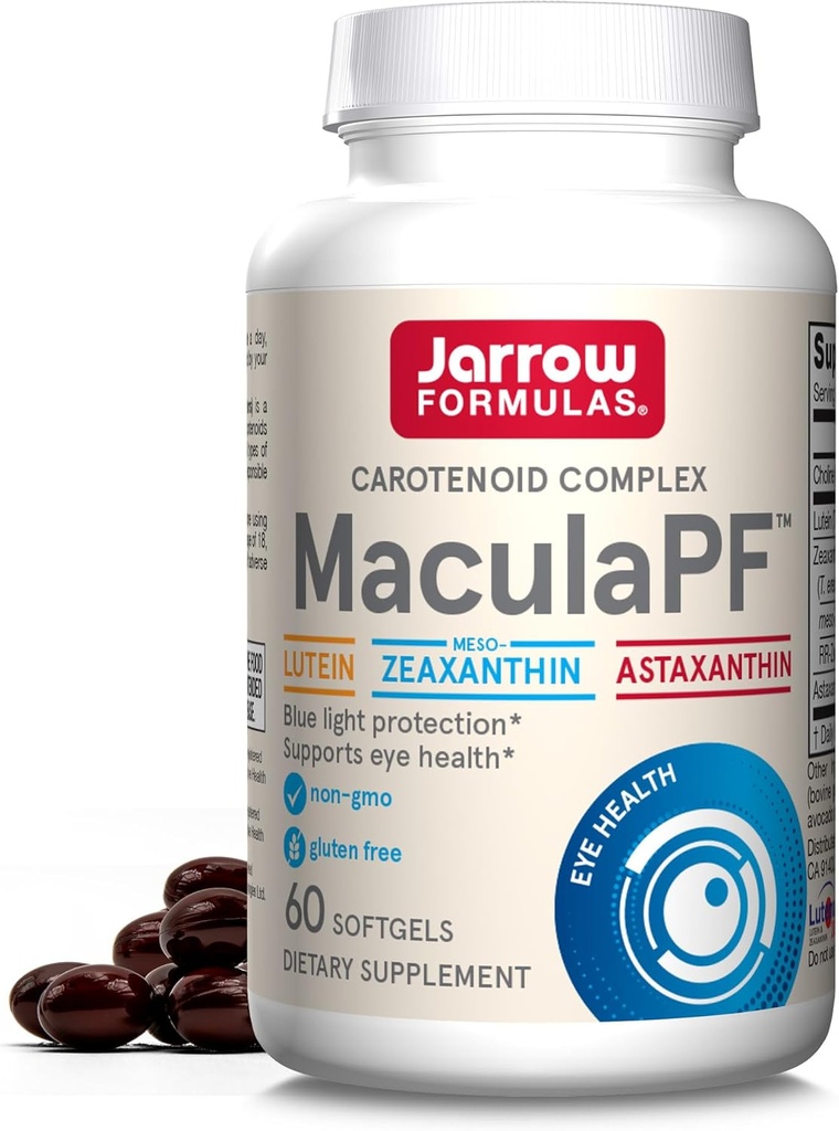 Jarrow Formulas® MaculaPF Carotenoid Complex, kosttillskott, stöder ögonhälsa, 60 Softgels, upp till en 60-dagars leverans