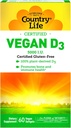 Country Life Vegan D3, 60 greve
