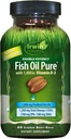 Dubbelpotens fiskolja ren av Irwin Naturals, Citrus smak med vitamin D-3, 60 flytande mjuk-Gels