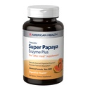 American Health Super Papaya Enzyme Plus - 180 tuggbara tabletter - After-Meal Supplement - Icke-GMO - 60 portioner