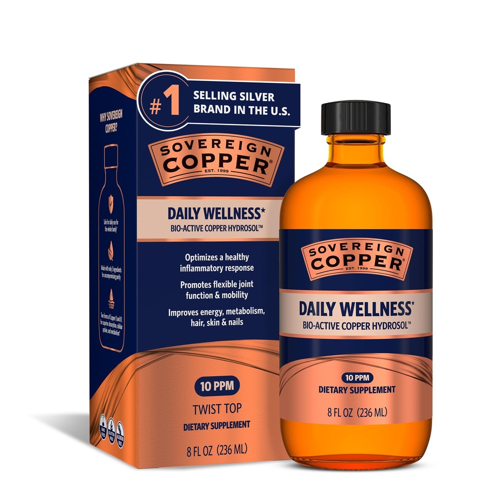 Sovereign Copper Bio-Active Copper Hydrosol, 4 fl oz (118 mL)