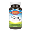 Carlson - E-Gems Elite, 400 IE Vitamin E med Tocopherols & Tocotrienols, Heart Health & Optimal Wellness, Antioxidant, 60 mjuka gels