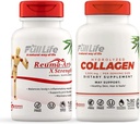 Full Life Reuma-Art X Styrka och Hydrolyzed Collagen - Gemensamt stödtillägg - Bovine Collagen Pills - Kosher, Gluten-Free - 90 Veggie kapslar