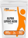 BulkSupplements.com Alpha Lipoic Acid Powder - ALA Supplement, Alpha Lipoic Acid 600mg - ALA Powder, Gluten Free - 600mg Alpha-Lipoic Acid per portion, 5kg (11 lbs) (Pack of 5)