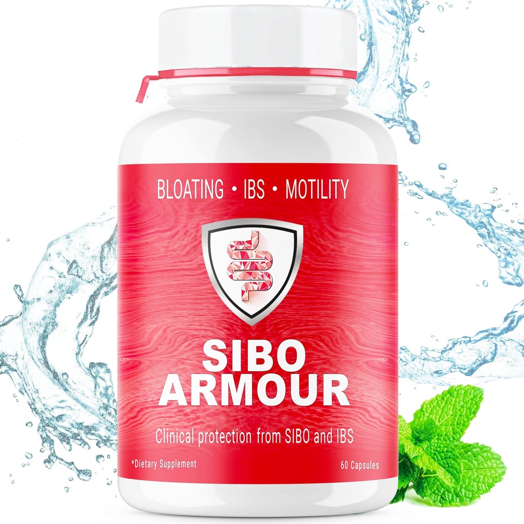SIBO | IBS Relief (Clinical Grade Treatment) Bloating, Diarrhea, Leaky Gut, Gas | Fördröjd Release Peppermint | Supplement Effective On Irritable Bowel Syndrome & Small Intestine Bacteria Overgrowth