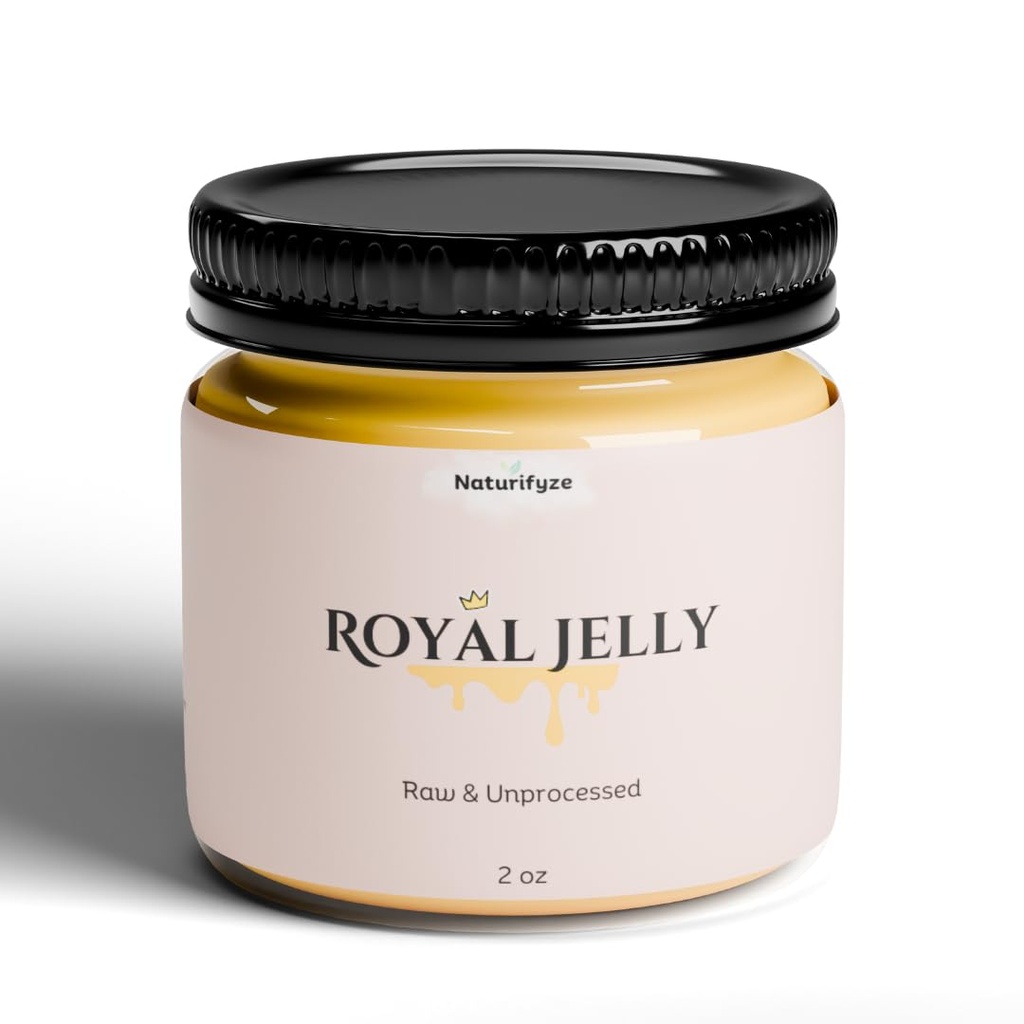 100% ren Royal Jelly - Raw & Unprocessed, packad med vitaminer och aminosyror, naturlig hudvård (2oz)