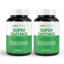GOBIOTIX Digestive Enzymes Supplement with Prebiotics and Probiotics for Women and Men - Gut Health, Gluten Digestion, Lactose Absorption, Plant Based Dietary Pills - 120 Capsules