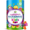 Nutracelle NUTRAMIN Sugar-Free, Allergen-Free 100% Vegan Gummy Multivitamins for Kids - Great Tasting Natural Gummies Your Kids Will Love - 90 Count Bottle