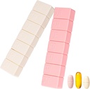 Sanderala 2Pack Weekly Pill Organizer,Extra Large 7 Days Pill Cases Travel Daily Pill Box för fiskolja, Calcium Tablets Supplements och andra vitaminpiller