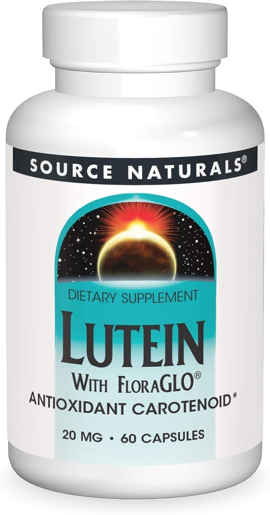 Källa Naturals Lutein med FloraGLO 20 mg Antioxidantkarotenoid - 60 kapslar