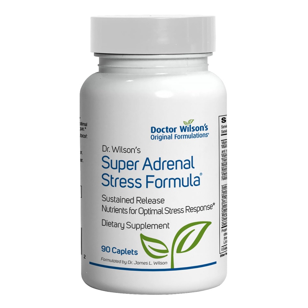 Dr Wilsons Super Adrenal Stress Formel upprätthållna Release näringsämnen för Daily Support 90-kapslar