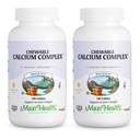 Maxi Health Chewable Calcium Complex - Vanilla Flavor Vitamin D3 och Magnesium Chewables för att hjälpa till att stödja ben - Kosher Magnesium och Calcium Supplement för kvinnor och män (180 greve, paket med 2)