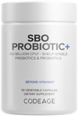 Codeage SBO Probiotics, 100 miljarder CFUs Per Serving, Multi Strain Soil Based Organisms Blend och Organic Fermented Botanical Blend, Shelf-Stable, 90 Capsules