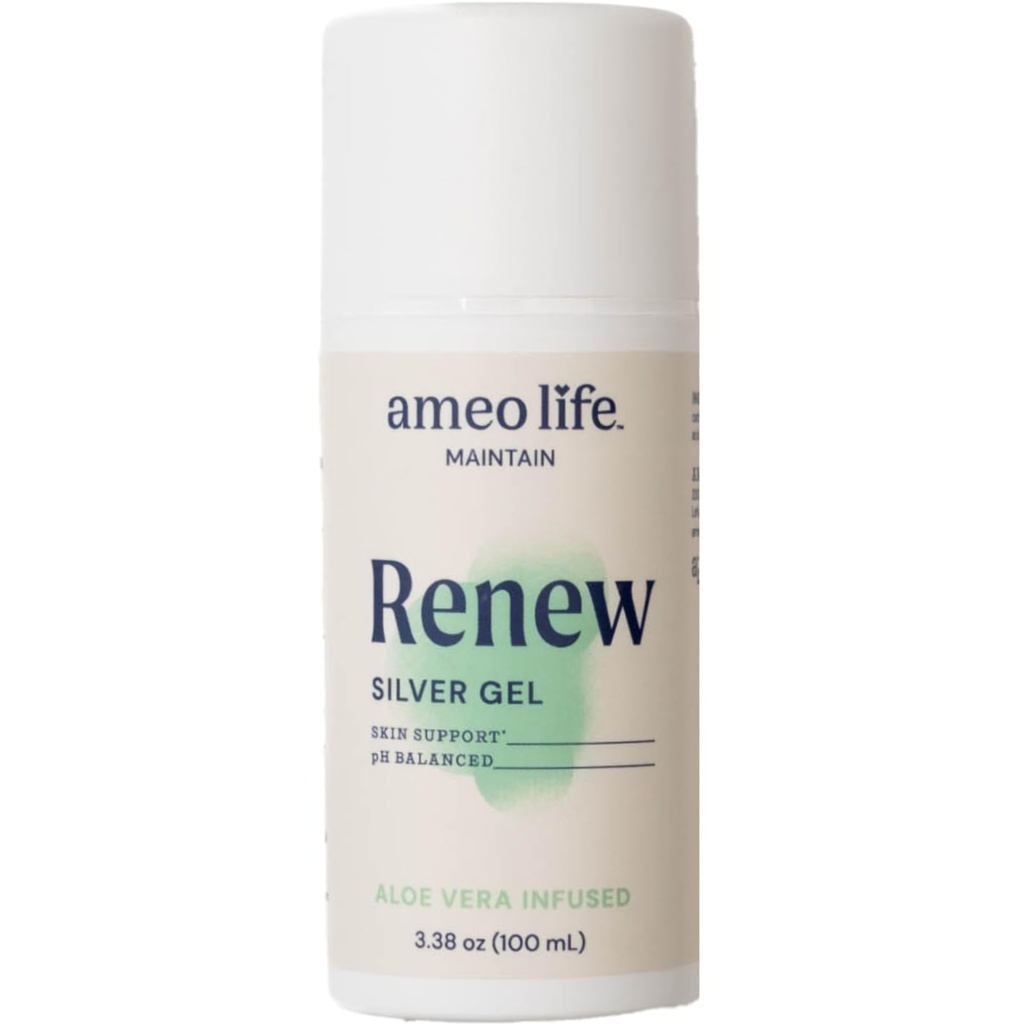 Ameo Life Colloidal Silver Gel för hudvård med Aloe Vera - 30ppm Wound Care Gel ger sårvård för skär, skrapor och brännskador - Gentle Formel för hälsosam hud (3,38 oz)
