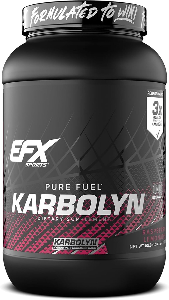 EFX Sports Karbolyn Bränsle | Fast-Absorberande kolhydratpulver | Carb Load, hållbar energi, snabb återhämtning | Stimulant Free | 35 portioner (Raspberry Lemonade)