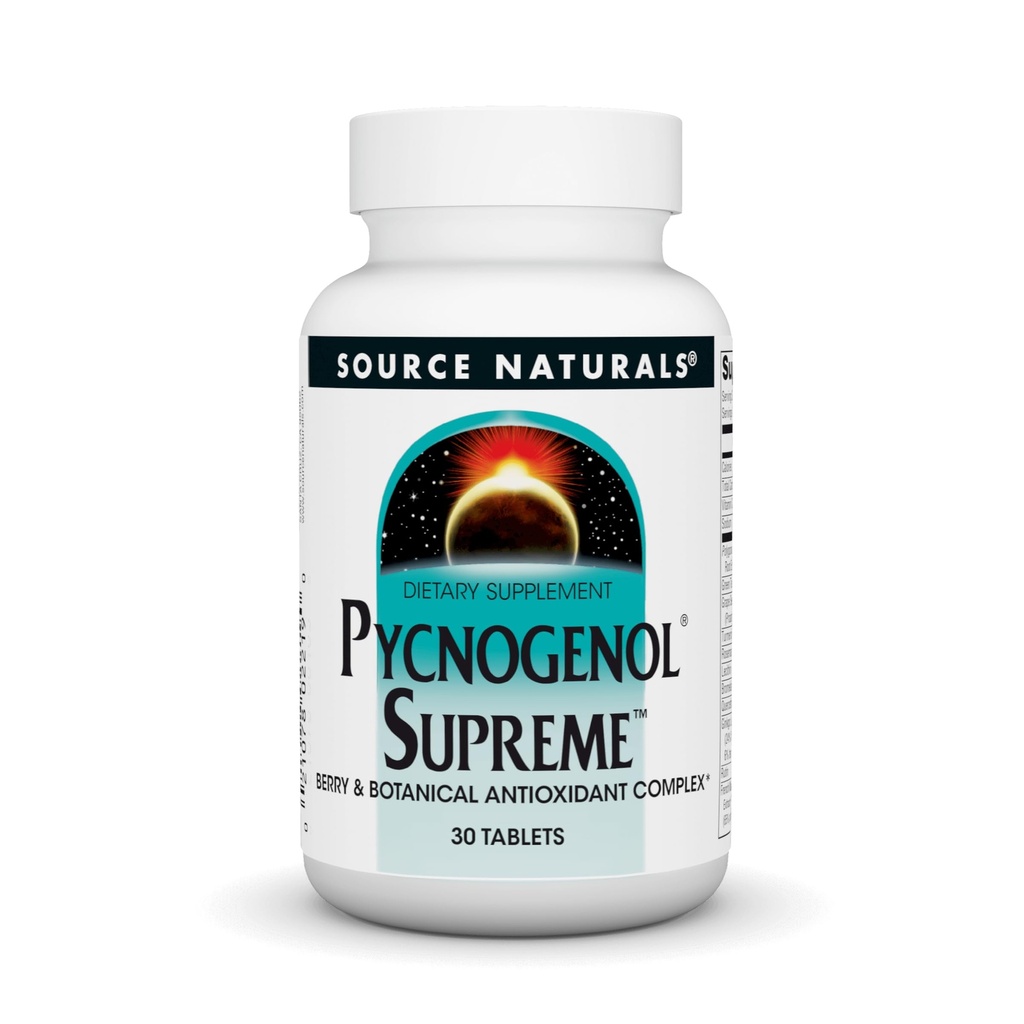 Källa Naturals Pycnogenol Supreme, Berry & Botanisk Antioxidant Komplex * - 30 tabletter