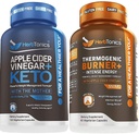 Herbtonics Apple Cider Vinegar + Keto BHB Formel - Digestion & Detox Support, Appetite Control Supplement.