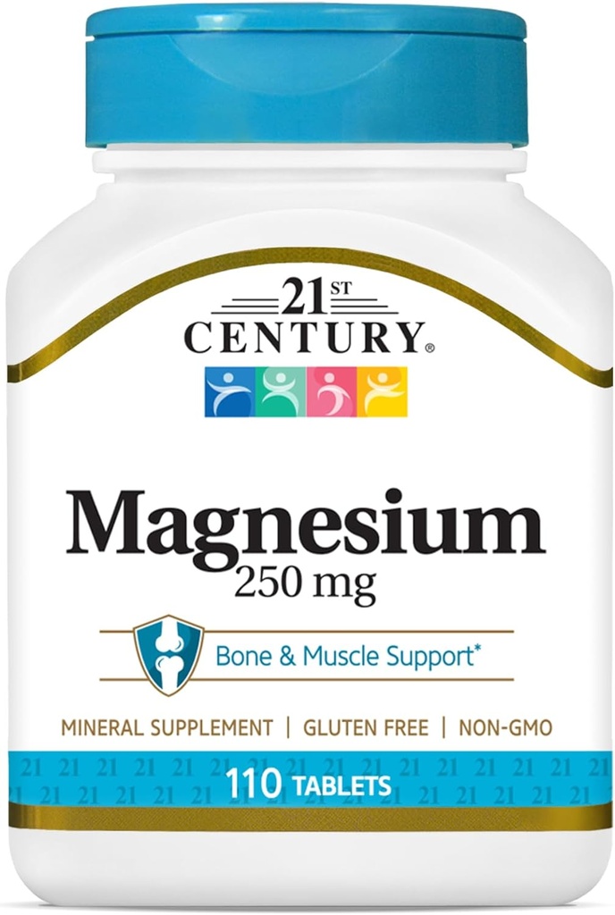 21st Century Magnesium 250 mg tabletter, 110 greve