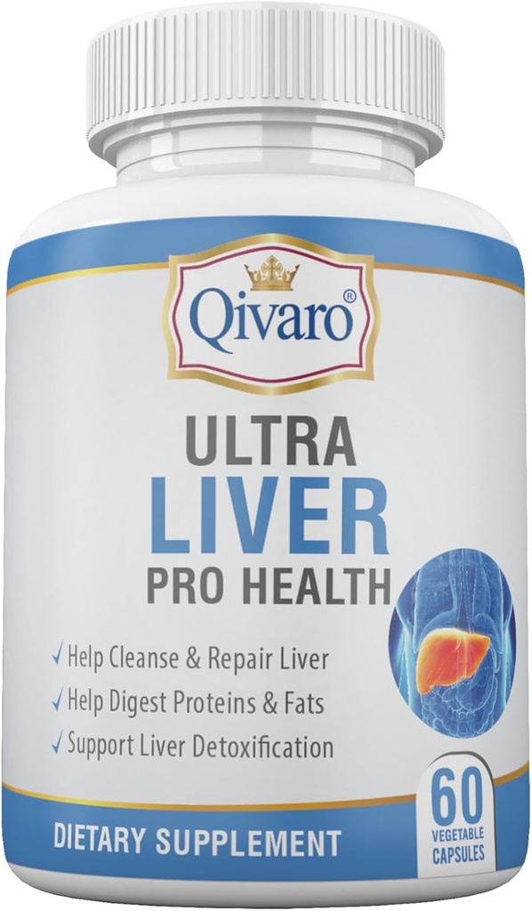 Ultra Liver Pro Health - Liver Health Support Supplement med mjölk Thistle Seeds, Artichoke Extract & Dandelion Leaf Extract - Antioxidant & Detox Support - 60 Vegetable Capsules