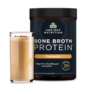 Ancient Nutrition Grass Fed, Cage Free, Bone Broth Protein Powder, 20g Protein, Hydrolyzed Collagen Peptides, Keto & Paleo Friendly, stöder Joint & Gut Health, Turmeric, 20 portioner