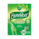 Benefiber på Go Prebiotic Fiber Supplement Powder för Digestive Health, Daily Fiber Powder, Unflavored Powder Stick Packs - 28 Sticks (3,92 Ounces)