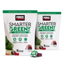FORCE FACTOR Smarter Greens Superfood Chews, 2-Pack, Greens och Superfoods med probiotika, antioxidanter och fiber, gröna kompletterar för att stödja utmattning, kväveoxid och energi, 120 mjuka Chews