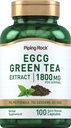 Piping Rock EGCG Green Tea Extract 1800 mg | 100 kapslar | Standardiserat tillägg | Non-GMO, Gluten Free